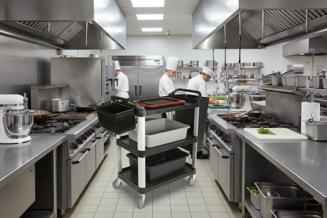 Globe Commercial - Utility Cart Black Small 5001 - 1/1EA