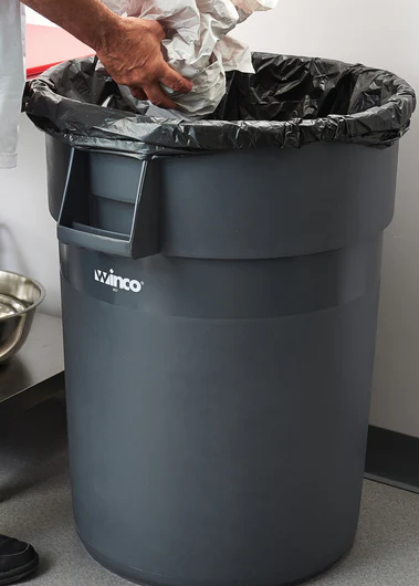 Winco - Trash Can 44 Gallon Grey PTC-44G - 1/1EA