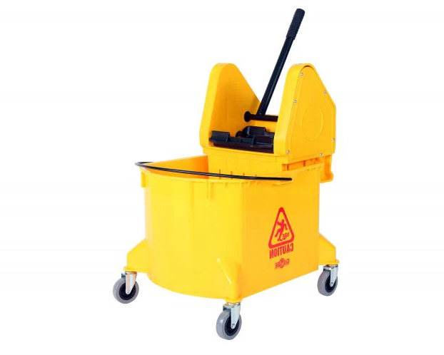Globe Commercial - Bucket & Wringer 40 Qt Yellow Downpress 3078Y - 1/1EA