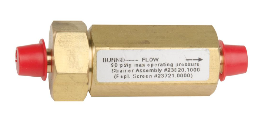 Bunn 23820.1000 Water Straner with cap , .250 Flare Male Threads on white background