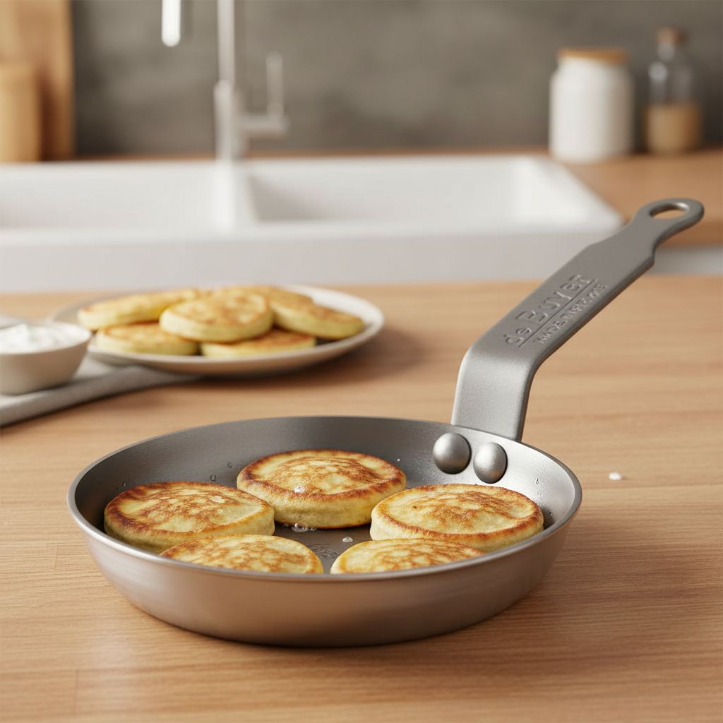 De Buyer - Mineral B Fry Mini Blinis Pan 4.75