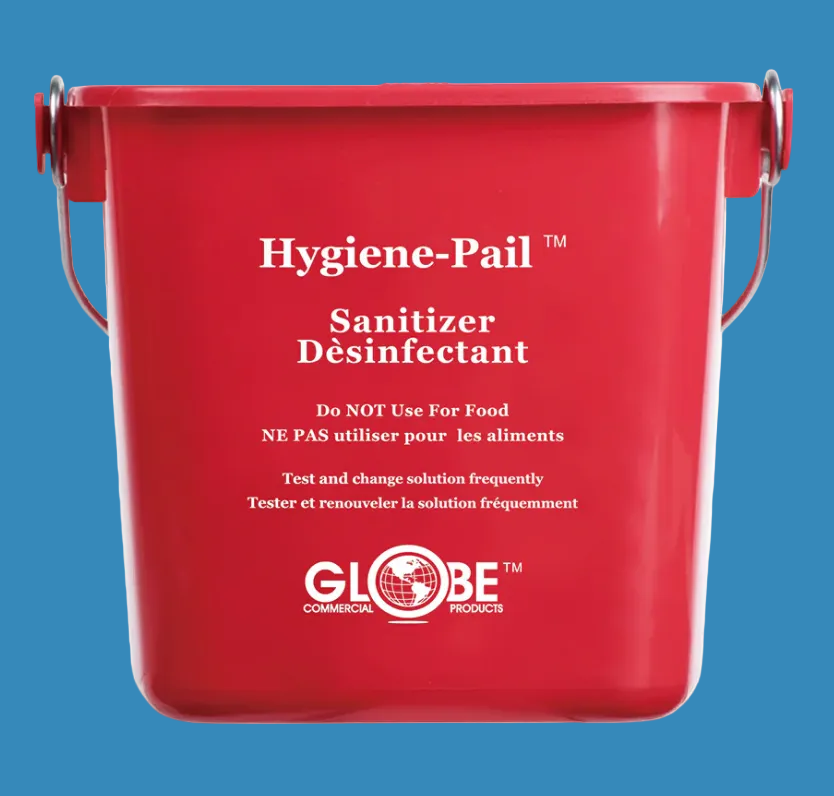 6 Qt Sanitizing Hygiene–Pail® - Red on white background