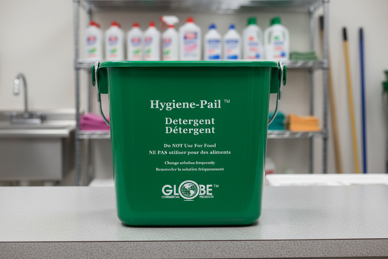 6 Qt Sanitizing Hygiene–Pail® - Green in whtie background
