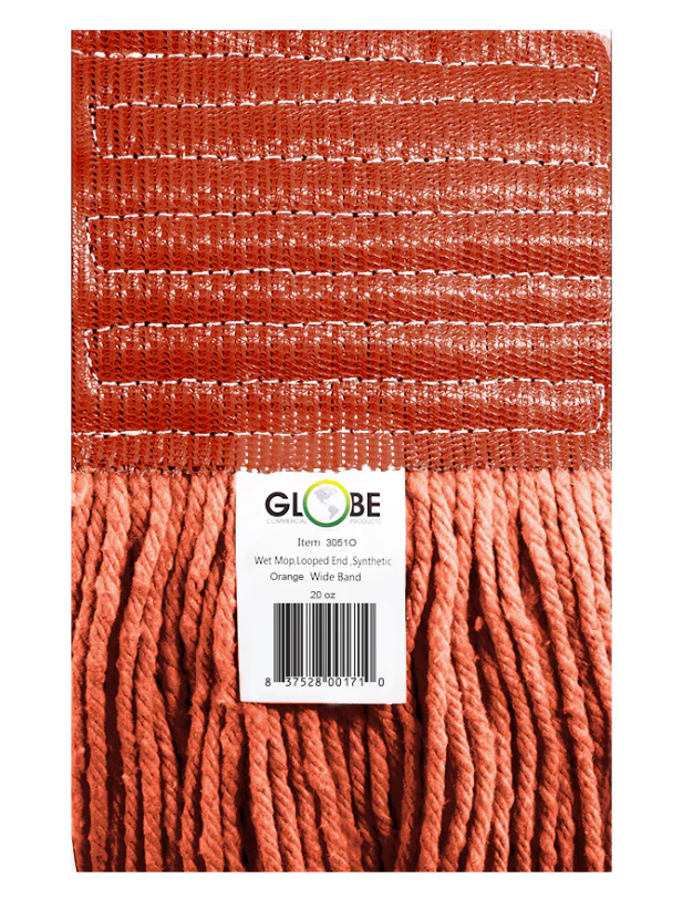 Globe Commercail - Syn-Pro Mop Head Orange, 20 oz, Wide Band, 3051O - 1/1EA