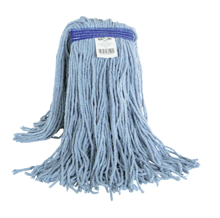 Globe Commercial - Syn-Pro Mop Head Synthetic, 16 oz, Blue, Cut End, 3096 - 1/1EA