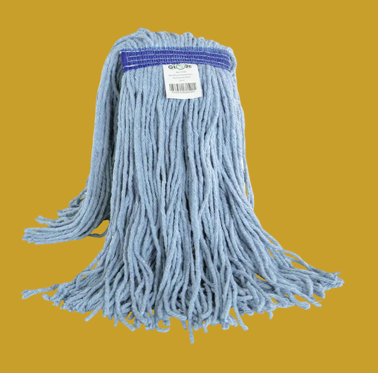Globe Commercial - Syn-Pro Mop Head Synthetic, 16 oz, Blue, Cut End, 3096 - 1/1EA