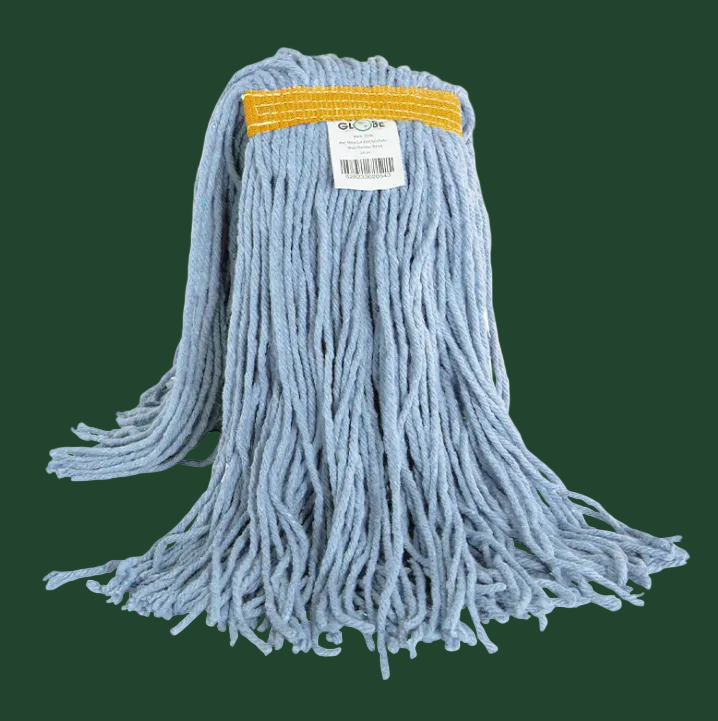 Globe Commercial - Syn-Pro Mop Head, 24 oz, Blue, Cut End, Narrow Band, 3098 - 1/1EA