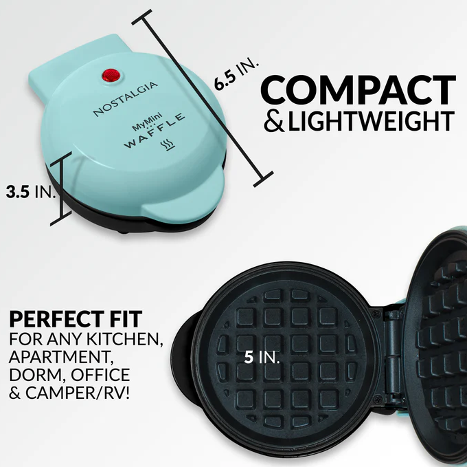 Nostalgia - MyMini Personal Electric Waffle Maker - 1/1EA