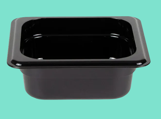 Cambro - Camwear Food Pan Black 1/6 Size  2.5