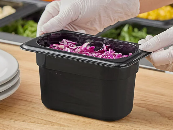 Cambro - Camwear Insert Food Pan Black, 1/9 Size 4