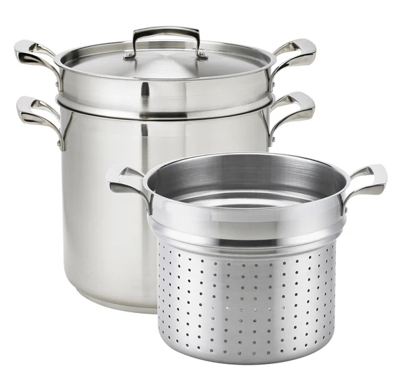 Browne® 5724090 20 Qt Stainless Steel Pasta Cooker on white background