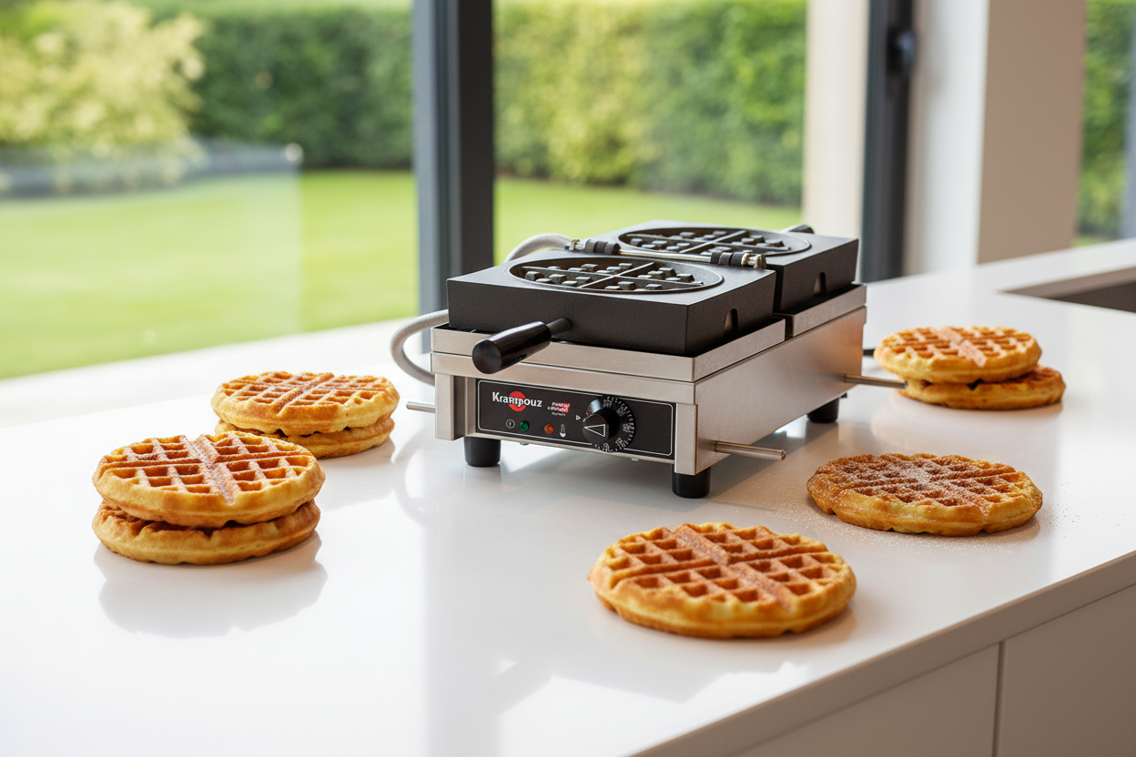 Krampouz - Waffle Iron Commercial Round 3 x 5 WECDCAAS - 1/1EA