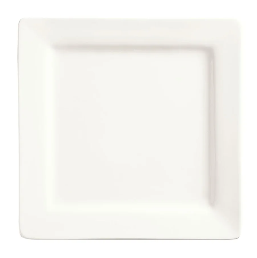 Libbey - Plate Square 12" Wide Rim Porcelain SL-40 - (Case of 6)