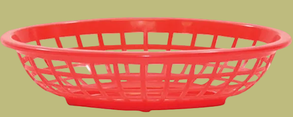 Tablecraft - Side Order Basket Oval Red 1071R - 1/1EA
