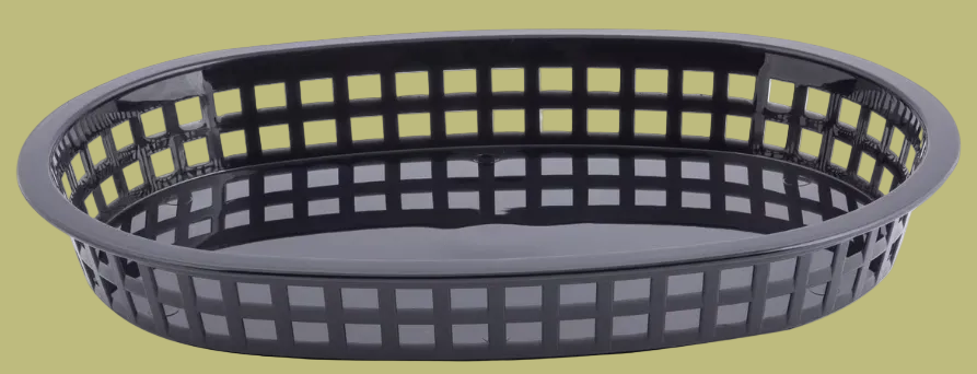 TableCraft - Chicago Basket Oval Black 1076BK - (Case of 36)