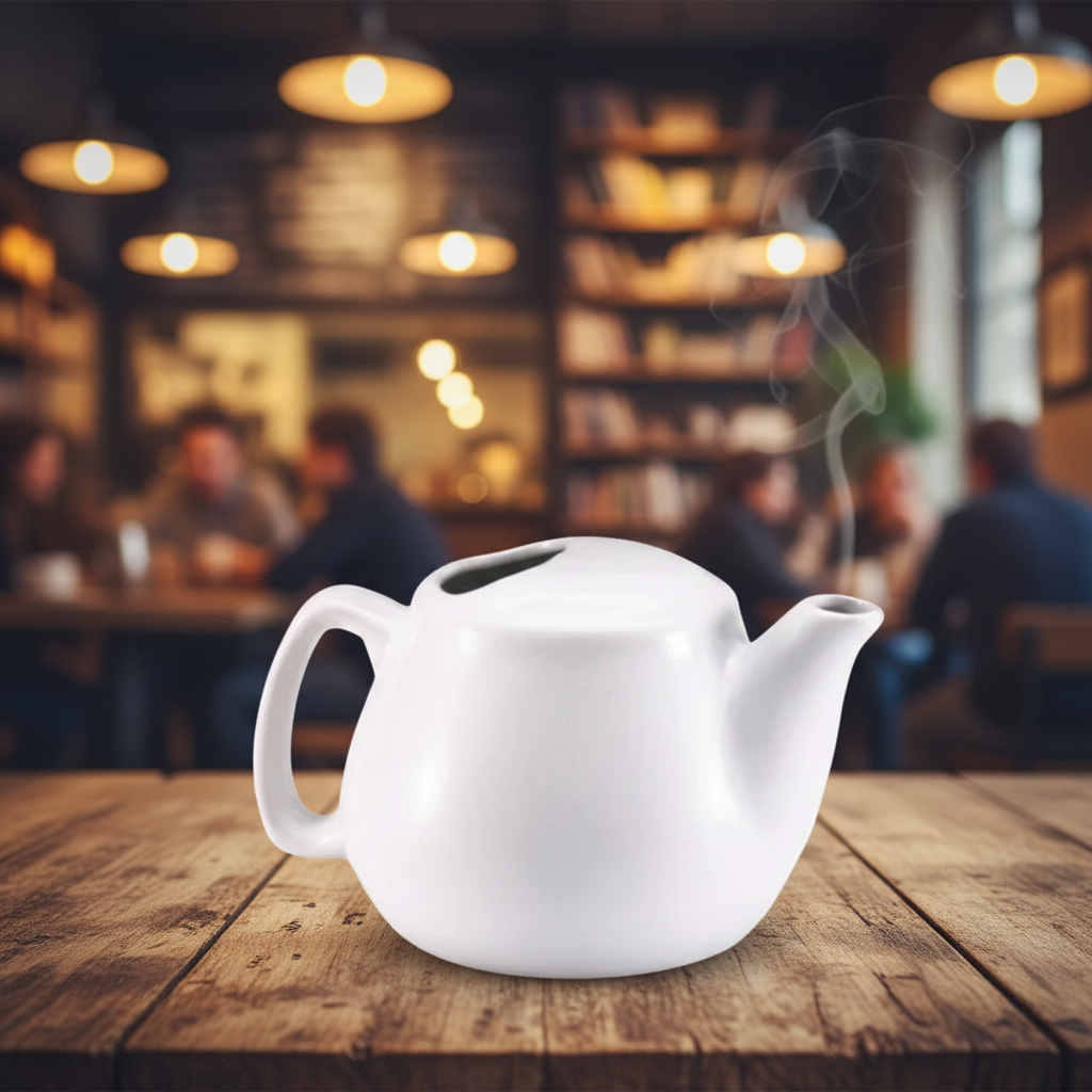 Browne - Teapot 16 oz Ceramic White 564023W - 1/1EA