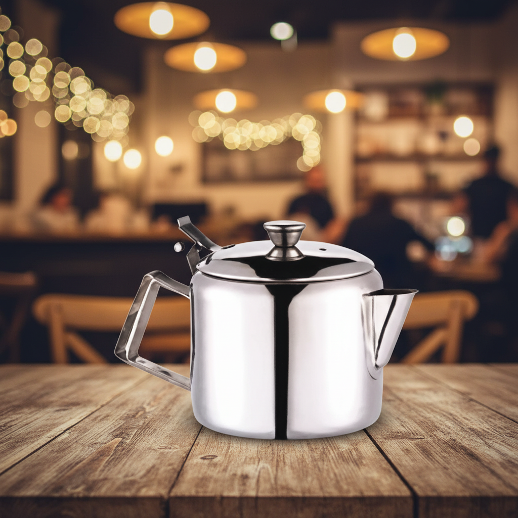 Browne® 515000 Teapot S/S 12oz on white backgrond