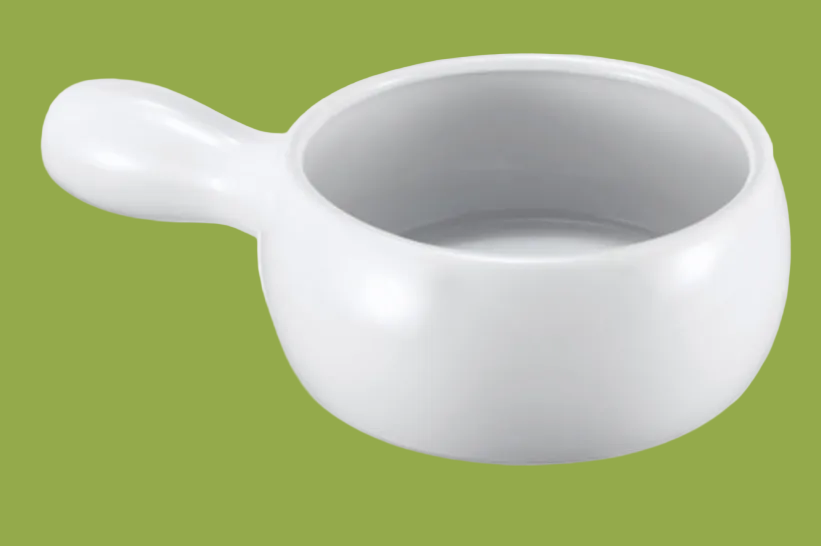 Browne - Onion Soup Bowl, w/ Side Handle, 16 oz, Ceramic, 744053W - (Case of 4)