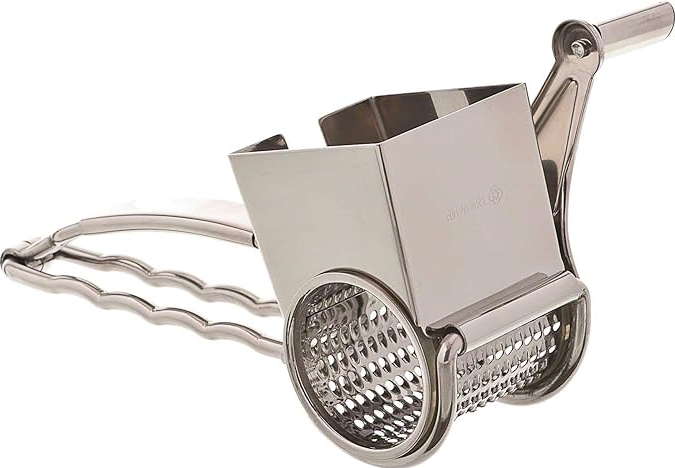 Browne® 746586 Stainless Steel Jumbo Rotary Cheese Grater on white background