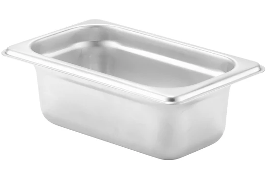Browne - Food Pan, 1/9 Size, 2.5" DP, Stainless Steel, 22192 - 1/1EA