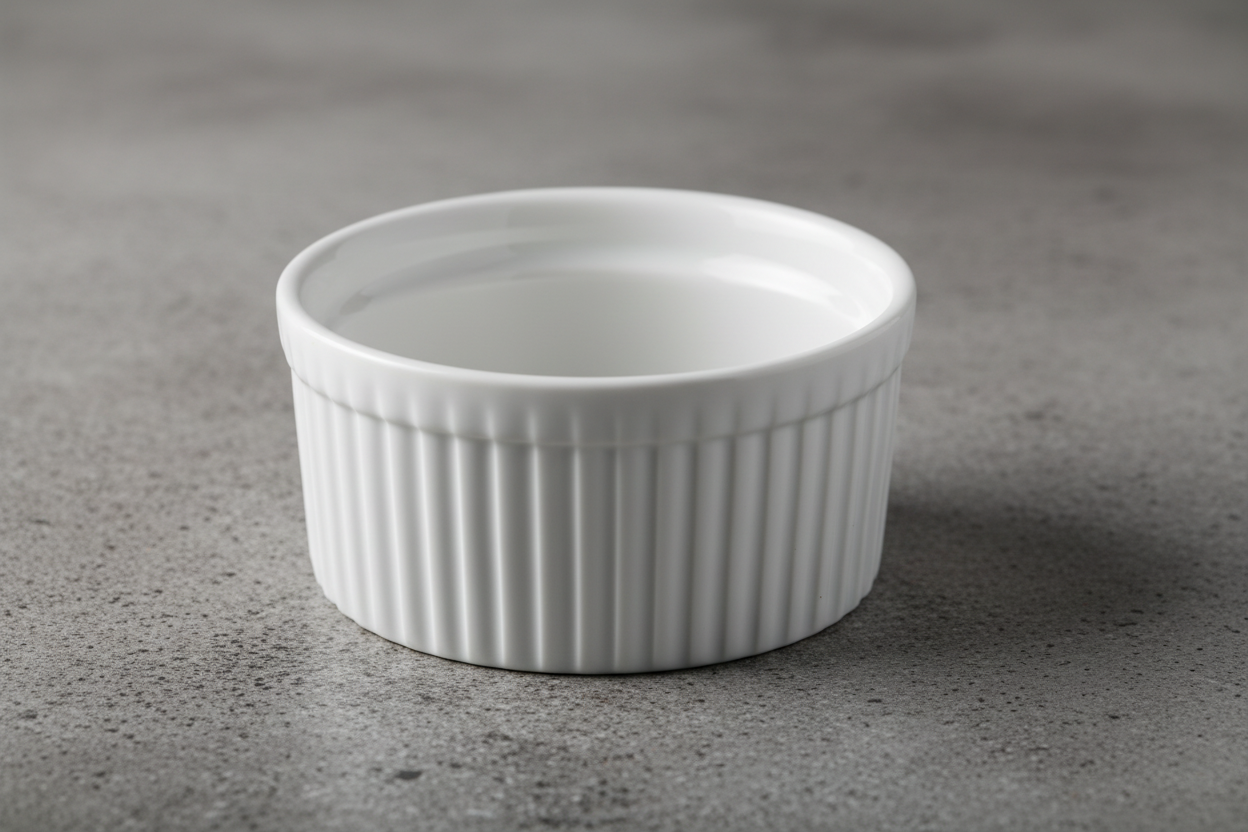 Browne - Ramekin, Ribbed, 3 oz, Porcelain, 564024W - 1/1EA