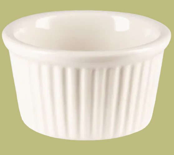 Browne - Ramekin, 2.5 oz, Ceramic, White, 564003W - 1/1EA