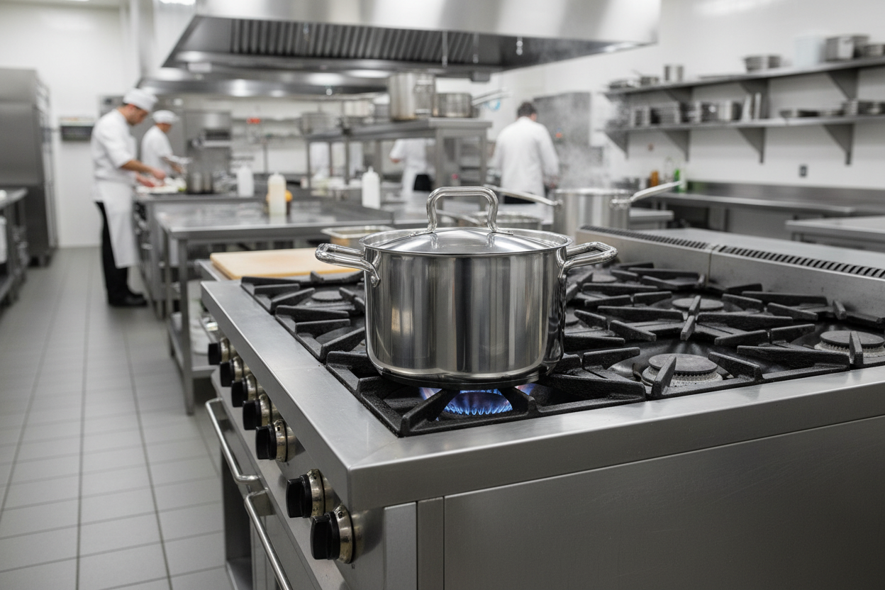 Elements - Stock Pot, 5 QT, w/ Lid, Stainless Steel, 5733905 - 1/1EA