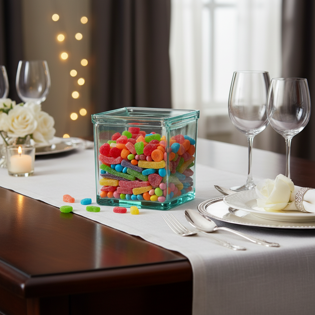 Cal-Mil - Glass Jar, Square, 5