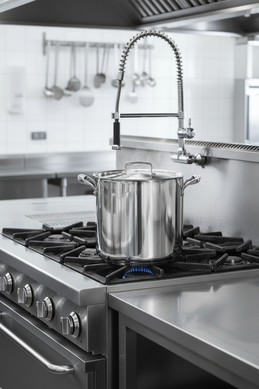 Thermalloy - Stock Pot, 80 QT, Stainless Steel, (Lid not included), 5723980 - 1/1EA*