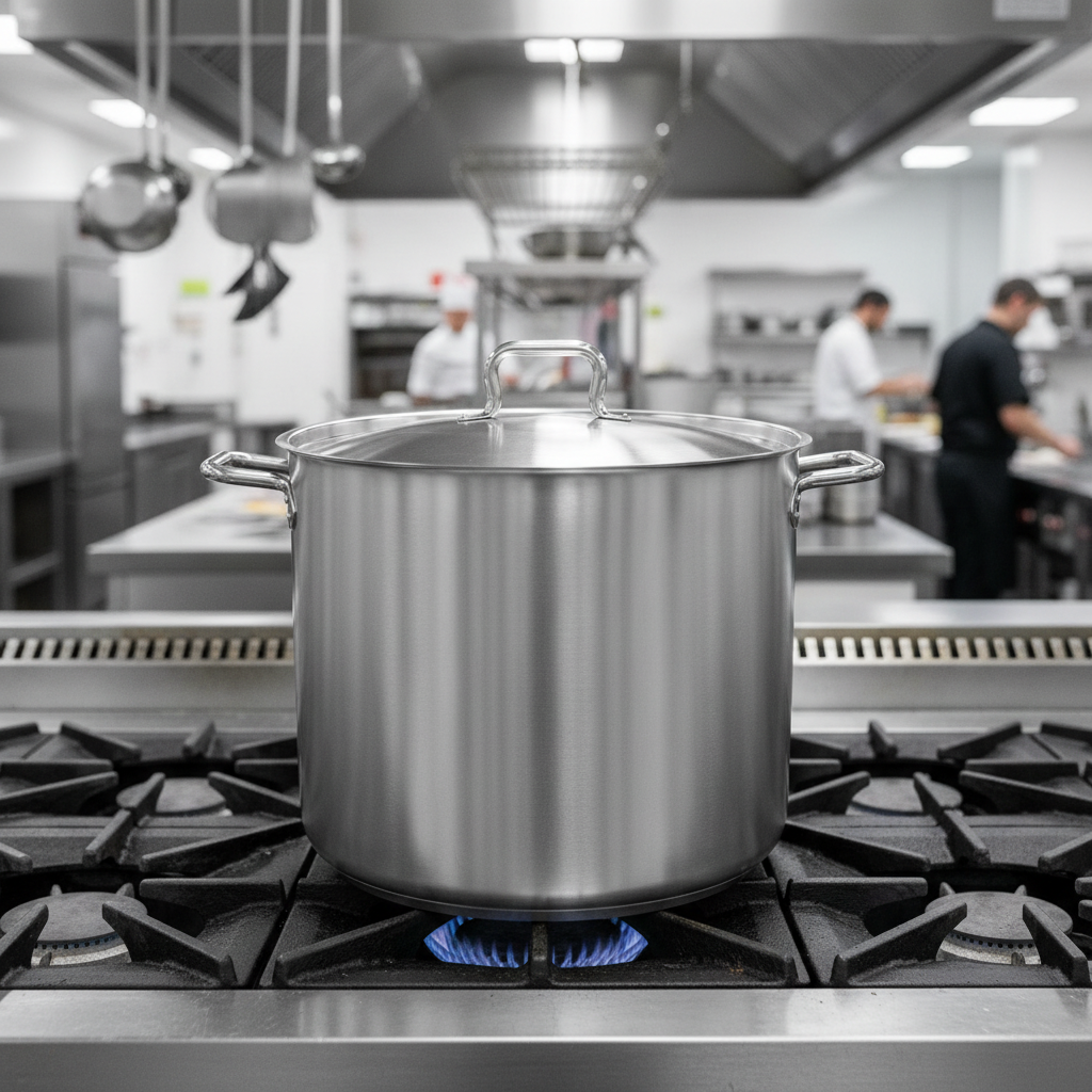 Elements - Stock Pot, 16 QT, w/ Lid, Stainless Steel, 5733916 - 1/1EA