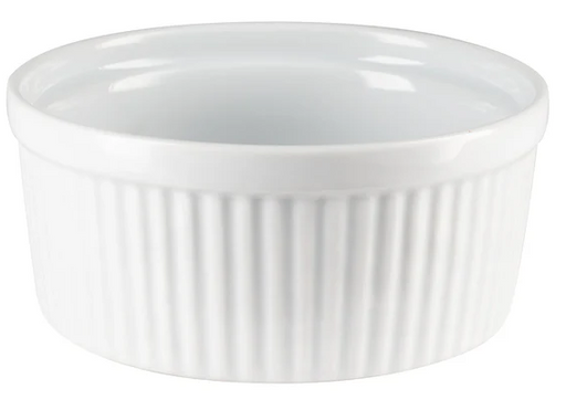 Browne - Ramekin Ribbed, Ceramic, White, 564022W - 1/1EA