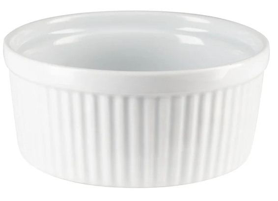 Browne - Ramekin Ribbed, Ceramic, White, 564022W - 1/1EA