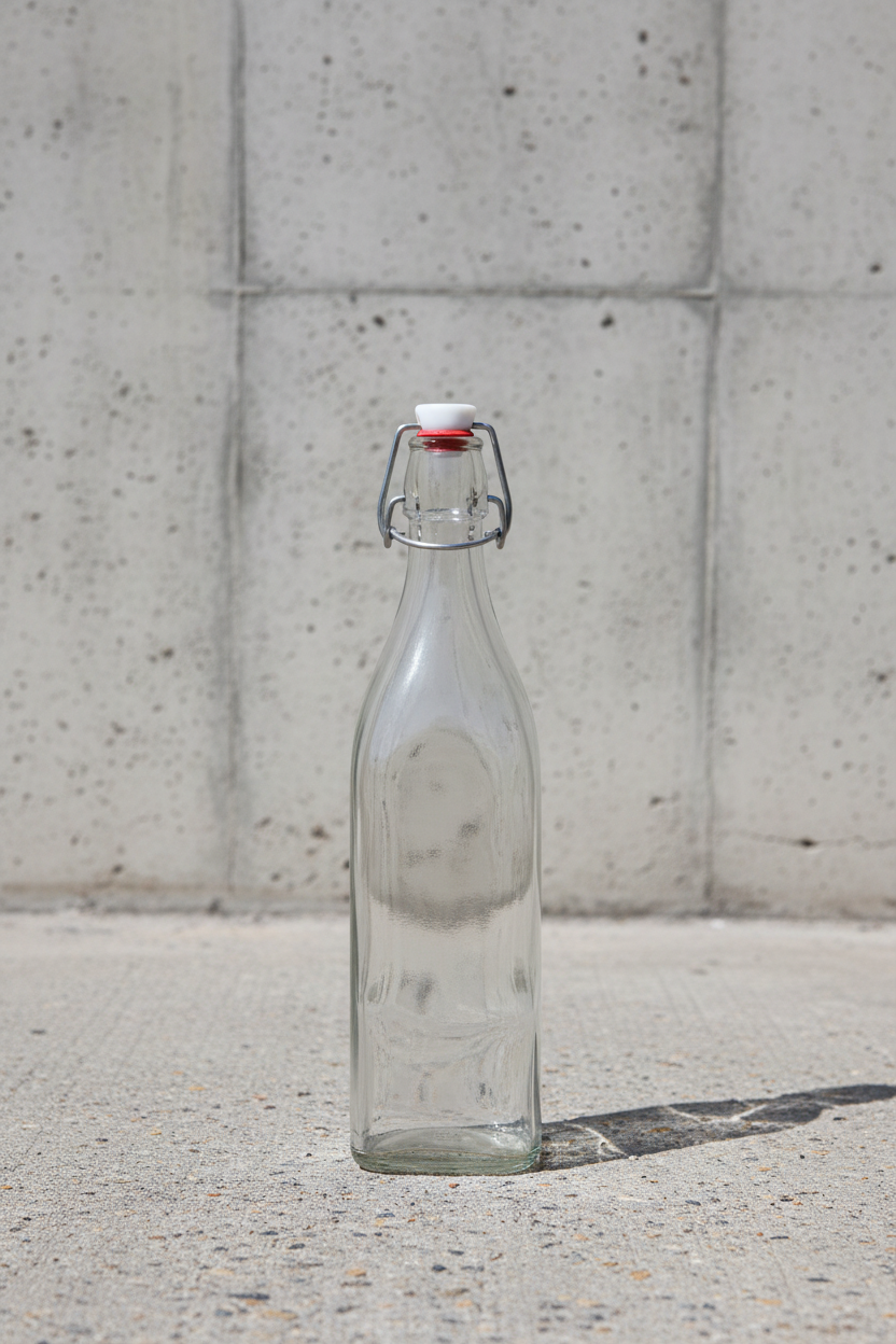 Steelite - Glass Bottle, Swing Top, 34 oz, Clear 4953Q513 - 1/1EA