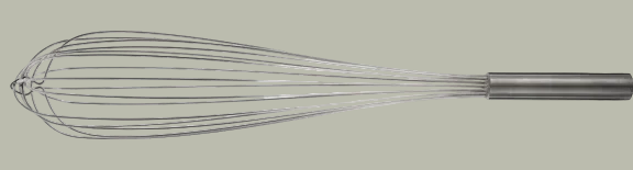 Browne - Long French Whip, Stainless Steel, 22