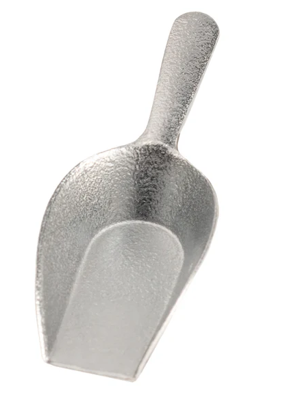 Browne - Flat Bottom Scoop, 1 oz, Aluminum, 574250 - 1/1EA