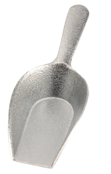 Browne - Flat Bottom Scoop, 1 oz, Aluminum, 574250 - 1/1EA