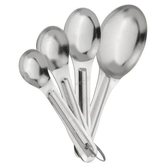 Browne - Measuring Spoon 4pc Set (1/4 tsp, 1/2 tsp, 1 tsp, 1 tbsp) 746108 - (1 Set)