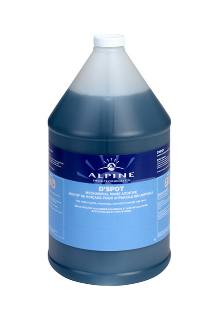 Alpine D'Spot High Temperature Liquid Rinse Additive, 17-08110-04 - (Case of 4)