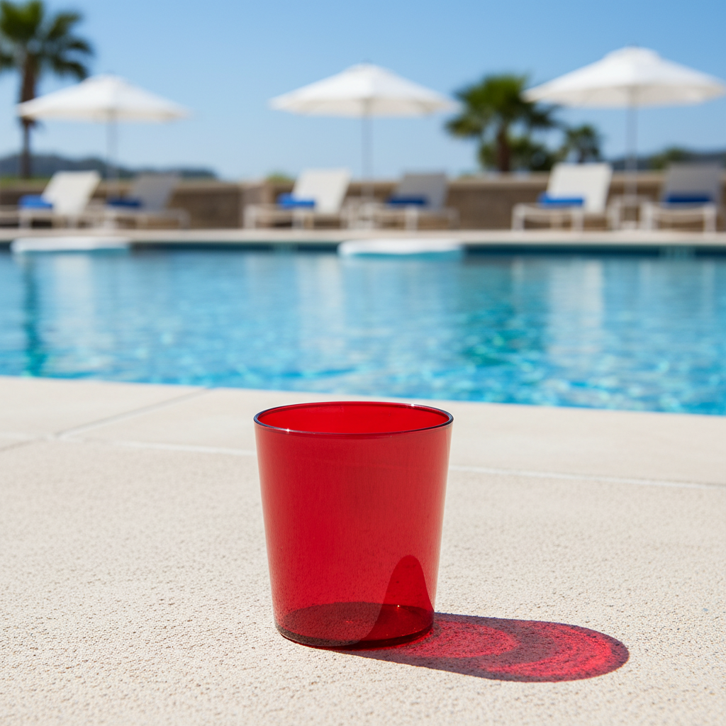Cambro - Colorware Tumbler, 9.7 oz, Short, Ruby Red, 900P156 - (Pack of 6)