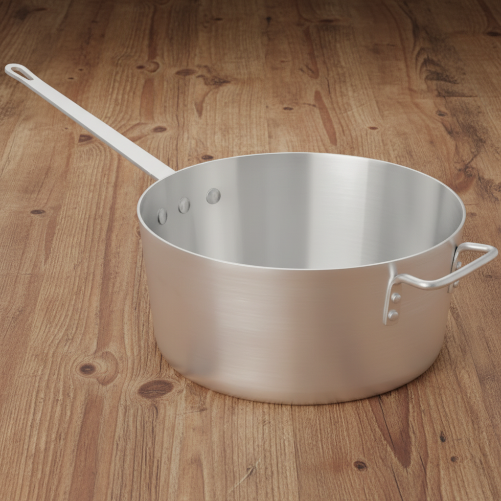 Browne® 11 Qt Aluminum Sauce Pan 5813911 on white background