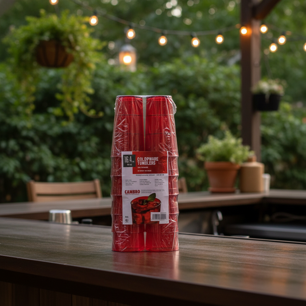 Cambro - Colorware Tumbler, Multi Pack, 16 oz, Ruby Red, 1600PSW12156 - (Pack of 12)