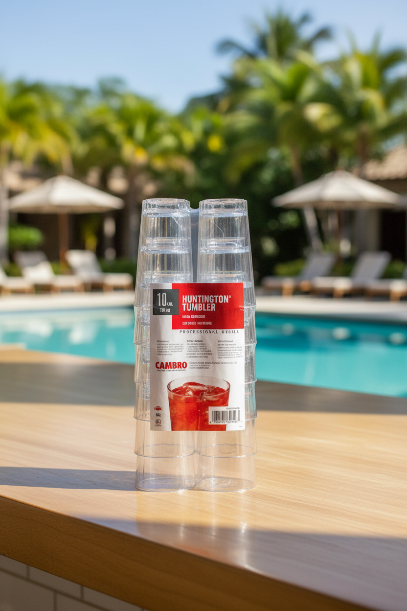 Cambro - Huntington Tumber, Multi Pack, 10 oz, Clear, HT10CW12SW135 - (Pack of 12)