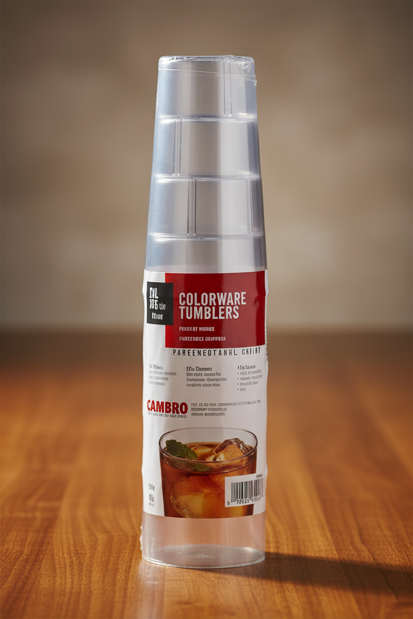 Cambro - Colorware Tumbler, Multi Pack, 22 oz, Clear, 2000PSW152 - (Pack of 6)