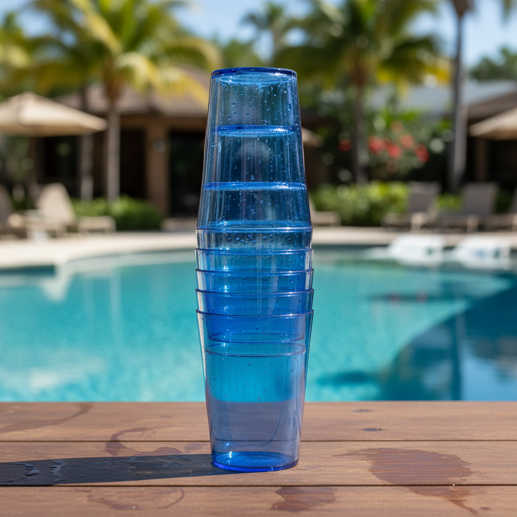 Cambro - Colorware Tumbler, Multi Pack, 12 oz, Slate Blue, 1200PSW401 - (Pack of 6)