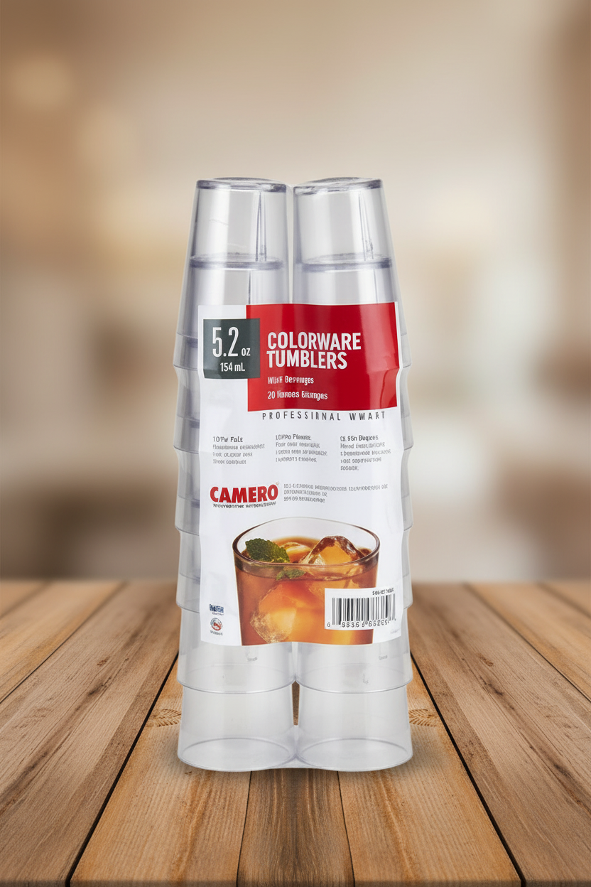 Cambro - Colorware Tumbler, Multi Pack, 5.2 oz, Clear, 500PSW12152 - (Pack of 12)