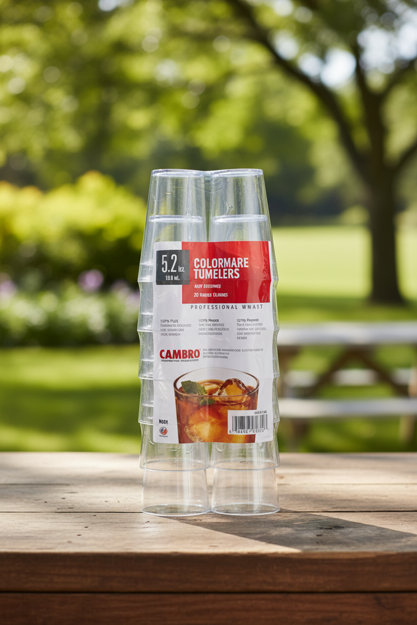 Cambro - Colorware Tumbler, Multi Pack, 5.2 oz, Clear, 500PSW12152 - (Pack of 12)