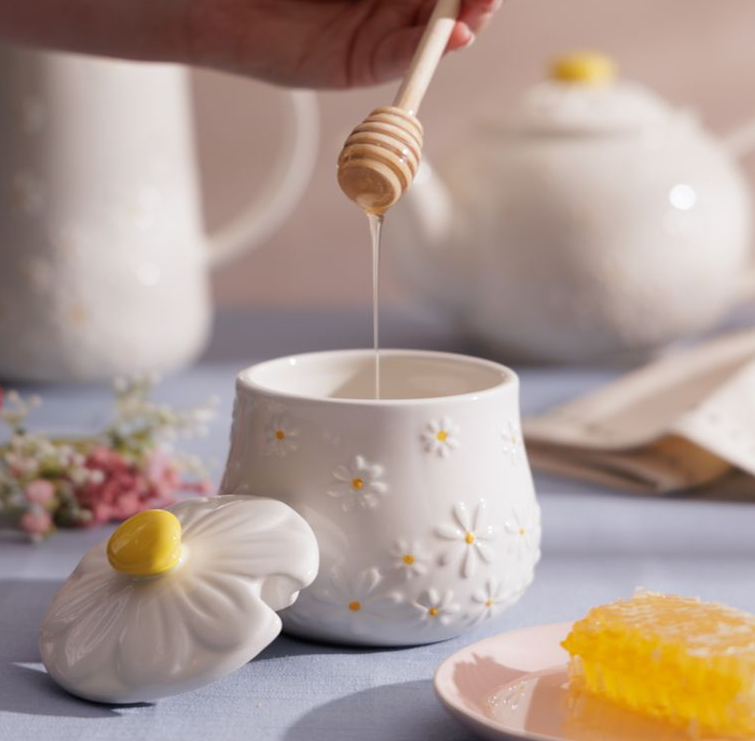 Price & Kensington - Daisy Honey Pot & Drizzler, 450 ml, 0219163DS