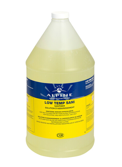 Alpine - Low Temp Sanitizer, 4 LT, 17-08305-04 - 1/1EA