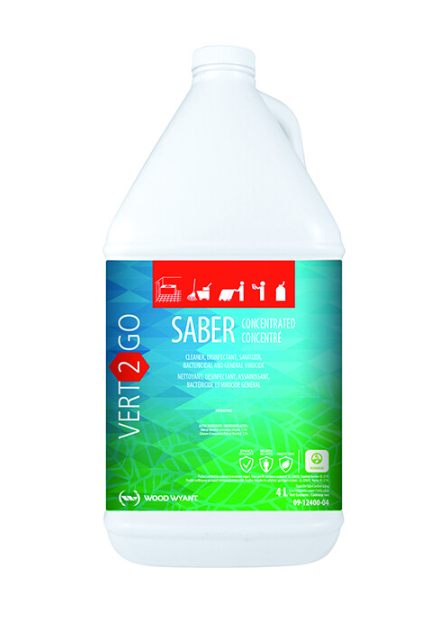 Wood Wyant - Saber Concentrated Sanitizing Solution, 4x4 L, 09-12400*