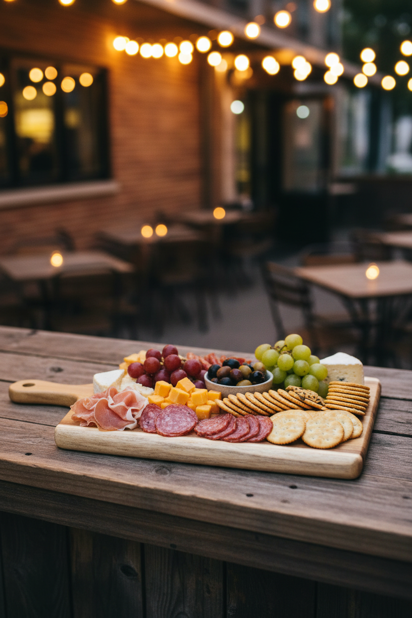 Browne - Serving Board with Handle Acacia Wood, 16
